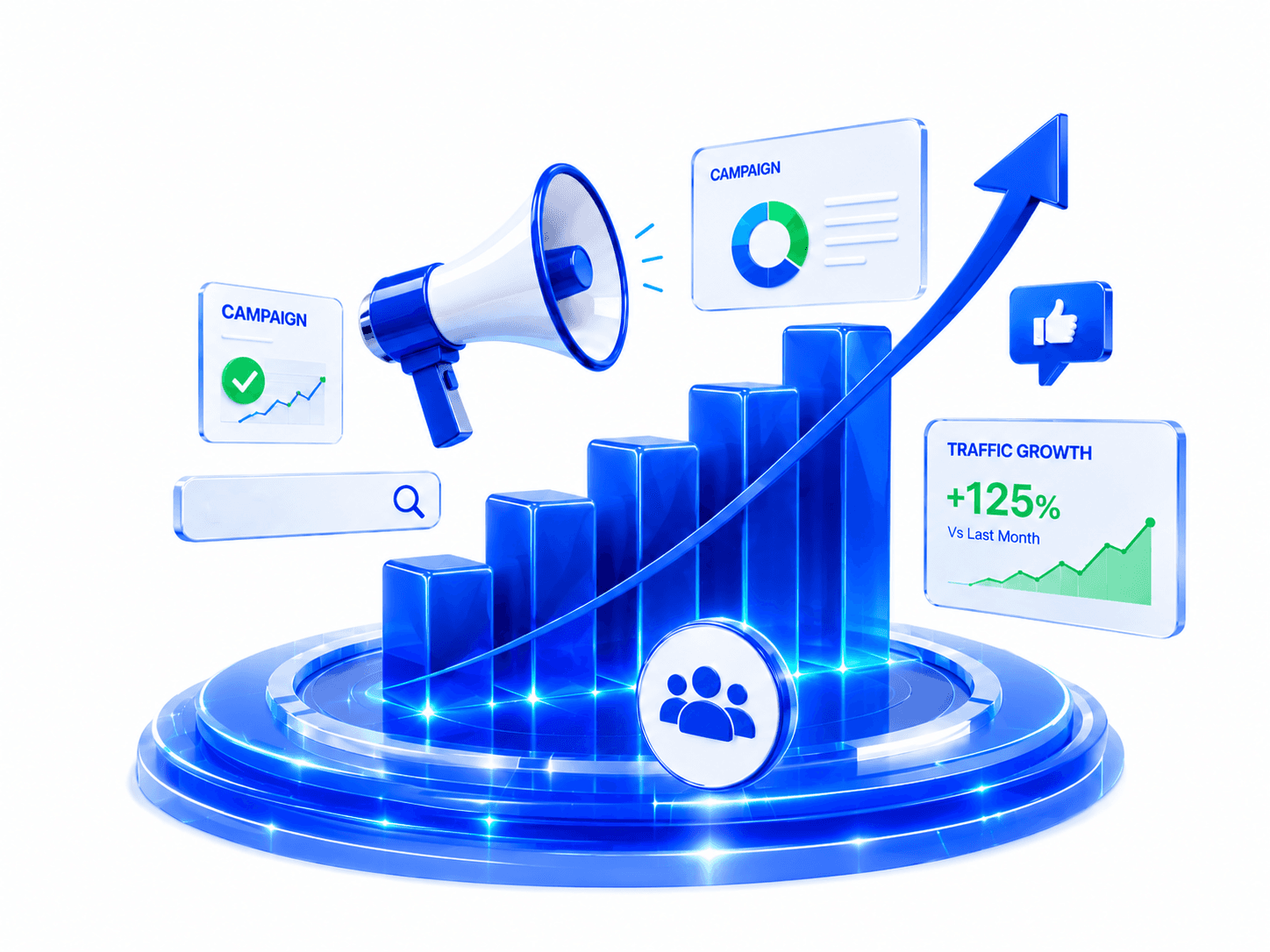 Digital marketing service illustration