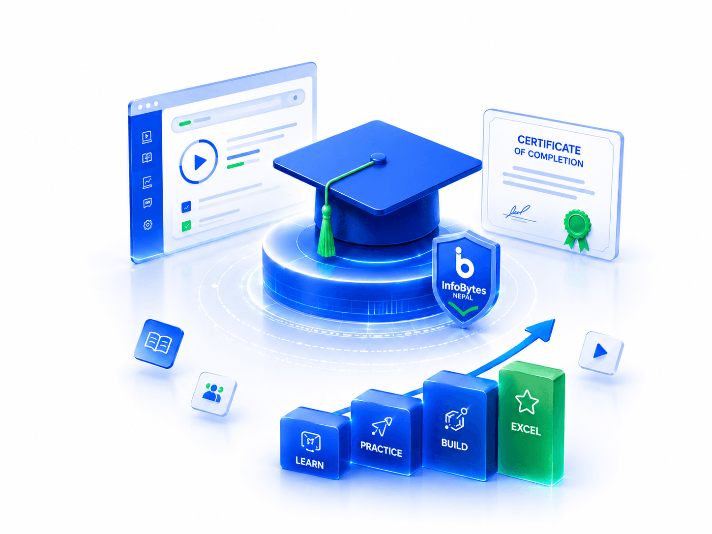 Professional training service illustration